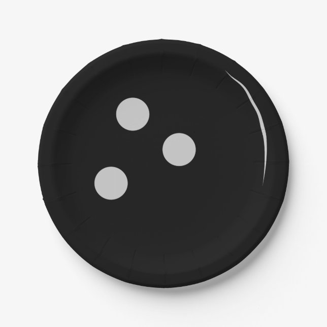 Plato De Papel Bola de bolos (Anverso)