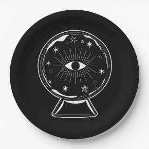Plato De Papel Bola de Cristal Mágica para Ver el Ojo que Todo lo