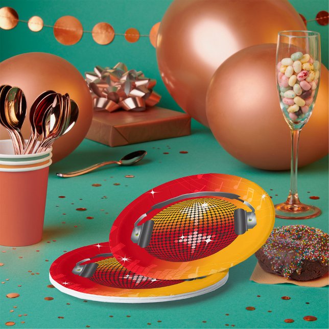 Plato De Papel Bola de Disco Brillante (Subido por el creador)