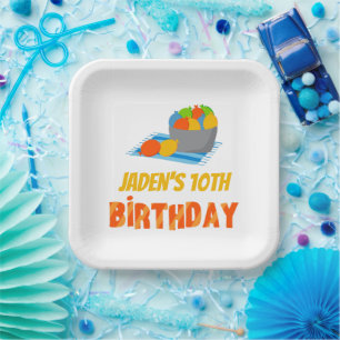 Plato De Papel Bola de globos de agua Fiestas niños Aniversario d