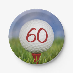 Plato De Papel Bola de golf de 60 años