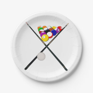 Plato De Papel Bolas de billar de Billiard y Cuotas