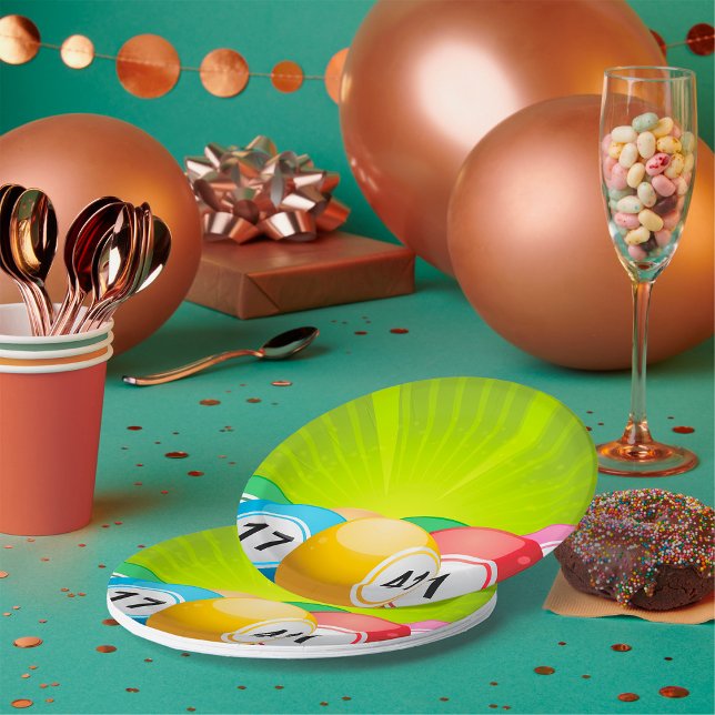 Plato De Papel Bolas de Bingo (Subido por el creador)