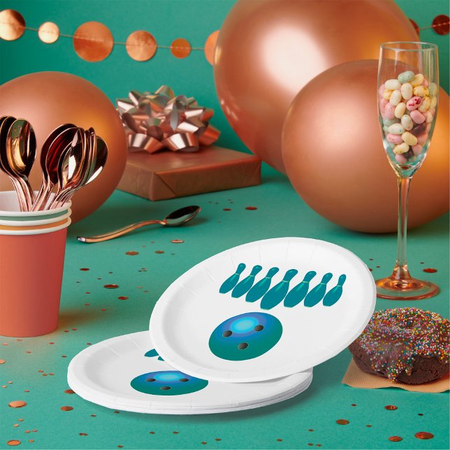 Plato De Papel Bolas de boliche y deportes divertidos (Subido por el creador)
