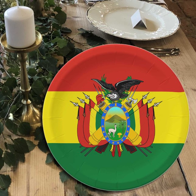 Plato De Papel Bolivia, fiesta de Bandera Boliviana, cumpleaños/d (Subido por el creador)