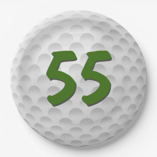 Plato De Papel Bolsa de golf 55ª Placa de papel de cumpleaños