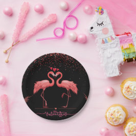 Plato De Papel Bolsa de regalo - Flamenco rosa