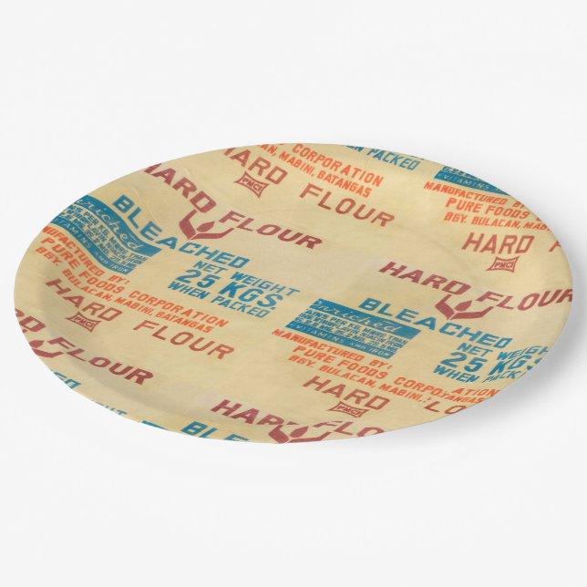 Plato De Papel Bolsas de harina (Angular)