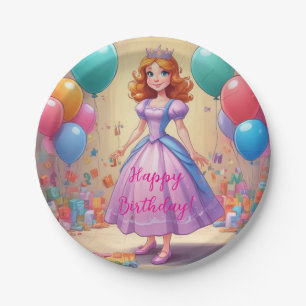 Plato De Papel Bolsas de Princesa de Cumpleaños