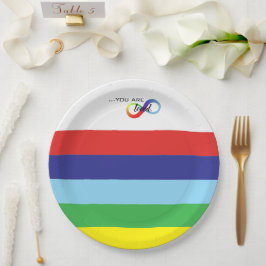 Plato De Papel Bolso de orgullo LGBTQ+ Infinity