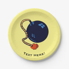 PLATO DE PAPEL BOMBA VIEJA