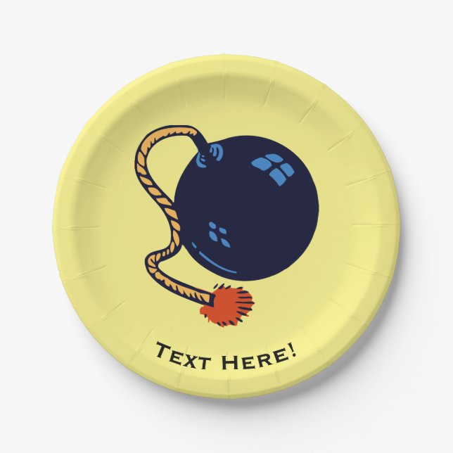 PLATO DE PAPEL BOMBA VIEJA (Anverso)