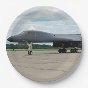 Plato De Papel Bombardero B-1B de cáncer en tierra