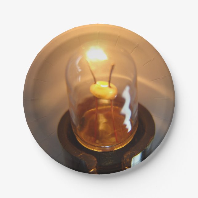 Plato De Papel Bombilla de luz de bajo voltaje brillante (Anverso)
