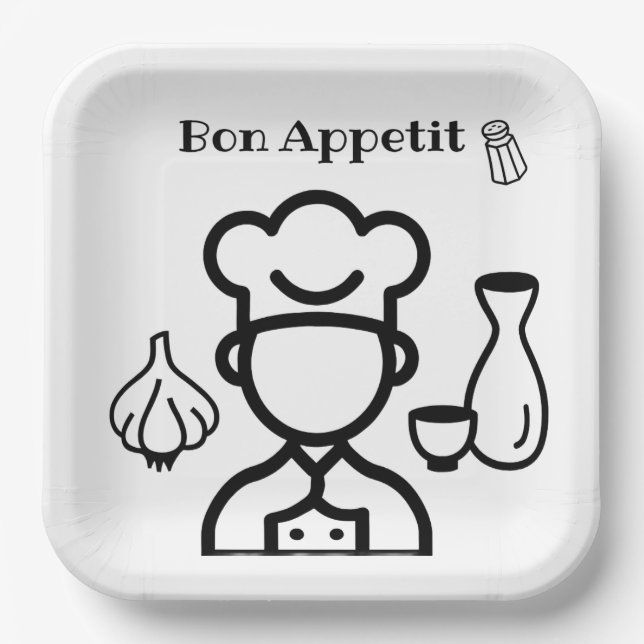 Plato De Papel Bon Appetit paper plates  (Anverso)