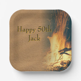Plato De Papel Bonfire Birthday Party Paper Plates