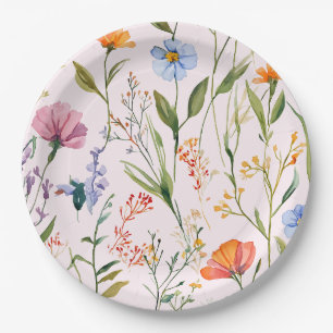 Plato De Papel Bonito Baby Shower floral