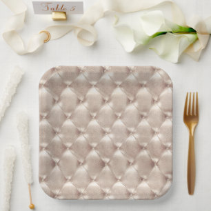 Plato De Papel Bonito Champagne Glam Bridal Shower Boda