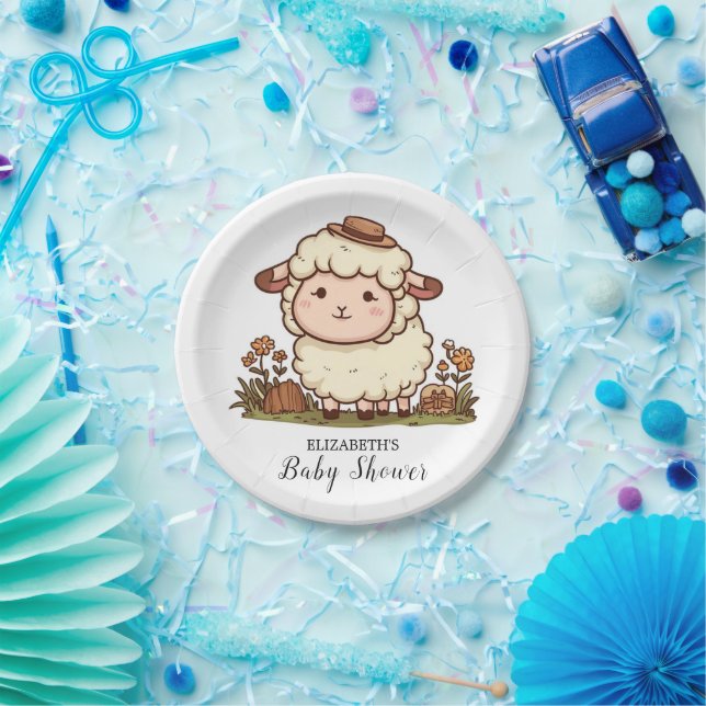Plato De Papel Bonito de corral Baby Shower (Fiesta)