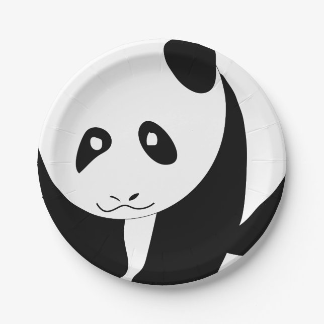 Plato De Papel Bonito panda (Anverso)
