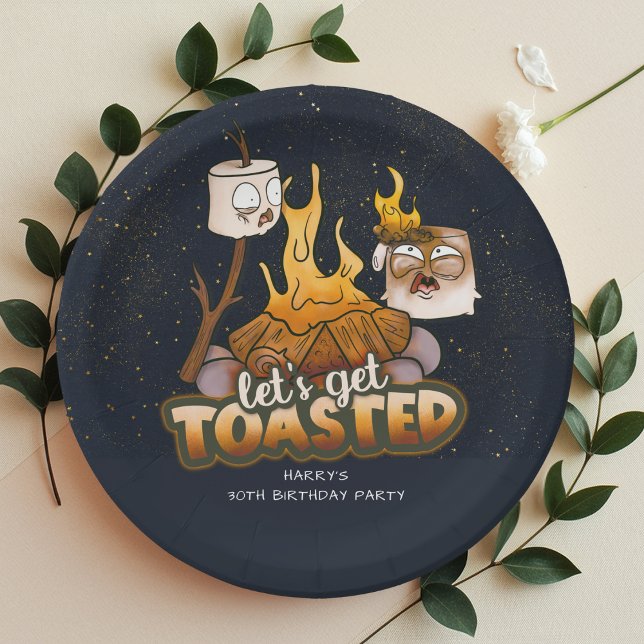 Plato De Papel Bonito patio trasero Vamos a ser tostados cumpleañ (Subido por el creador)