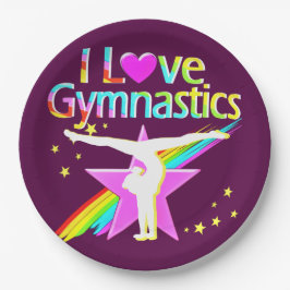 PLATO DE PAPEL BONITO PINK ME ENCANTAN LAS PLACAS DE PAPEL GIMNAS