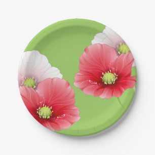 Plato De Papel Bonito Poppies Floral