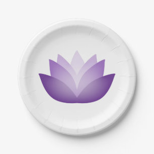 Plato De Papel Bonito Purple Lotus