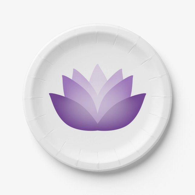 Plato De Papel Bonito Purple Lotus (Anverso)