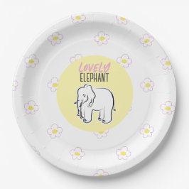 Plato De Papel Bonito rosa.