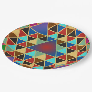 Plato De Papel Bonito Triángulo patrón III + sus ideas