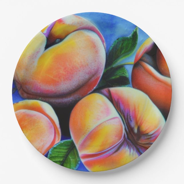Plato De Papel Bonitos Peaches (Anverso)