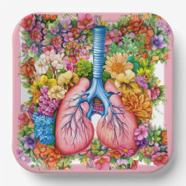Plato De Papel Bonitos pulmones