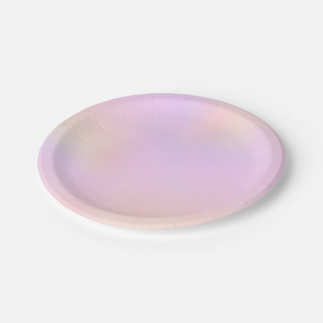 Plato De Papel Bonitos tonos entretejidos de Pastel (Angular)