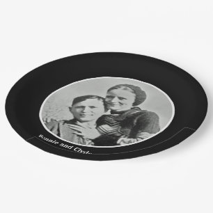 Plato De Papel Bonnie y Clyde
