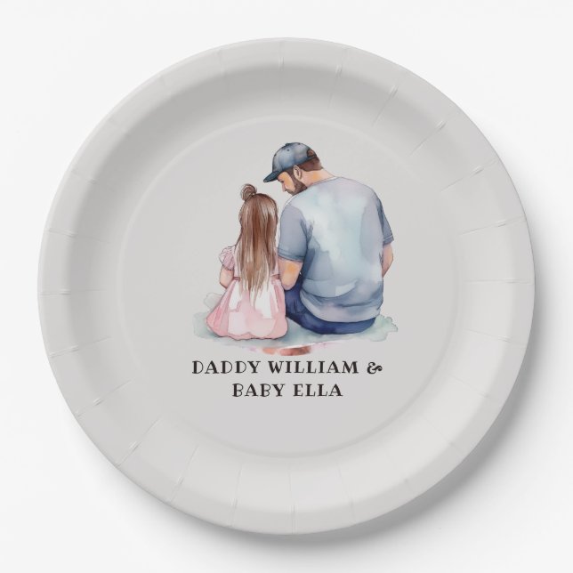 Plato De Papel Bono padre y hija (7) (Anverso)