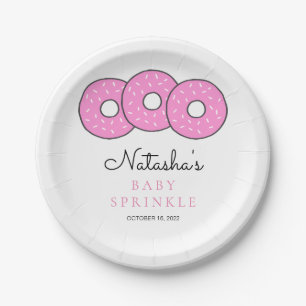 Plato De Papel Bono rosa lindo Bebé Sprinkle Ducha