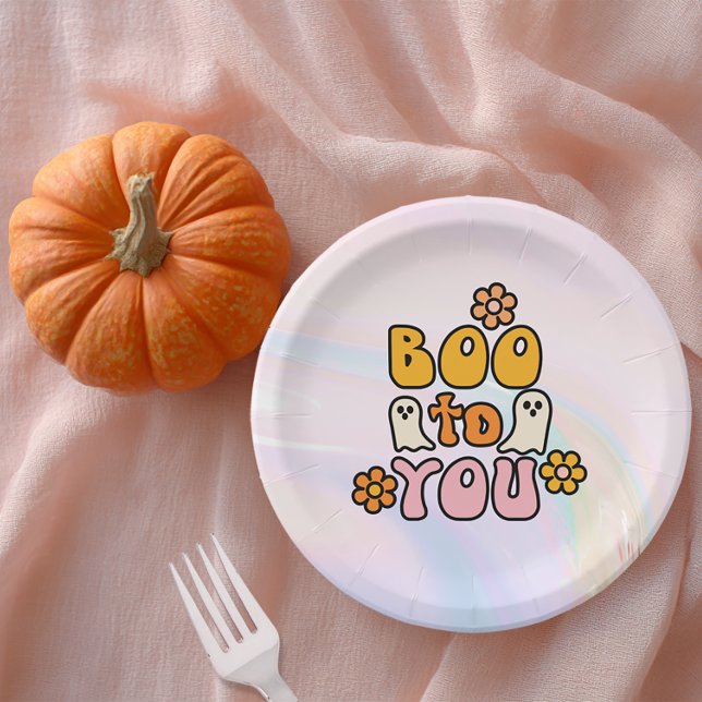 Plato De Papel Boo a ti dulce Halloween (Boo to you Halloween Party Plate)