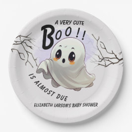 Plato De Papel Boo Baby Shower Halloween tema Fiesta Cute