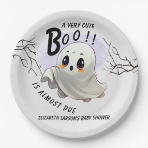 Plato De Papel Boo Baby Shower Halloween tema Fiesta Cute
