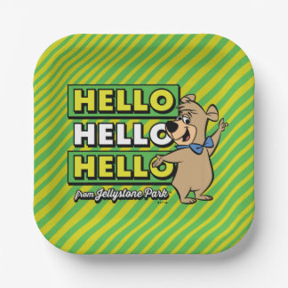 Plato De Papel Boo-Boo Bear Hola Hola Desde Jellystone