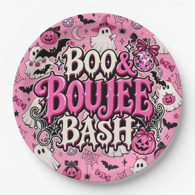 Plato De Papel Boo & Boujee Bash  (Anverso)