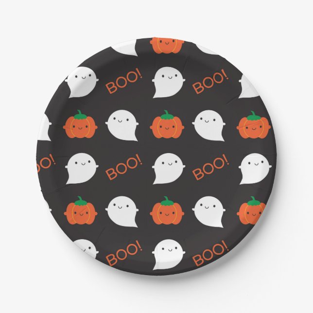 Plato De Papel ¡Boo! Es Halloween (Anverso)