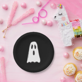 Plato De Papel ¡BOO! Fantasma Espeluznante Disfraz de Halloween p