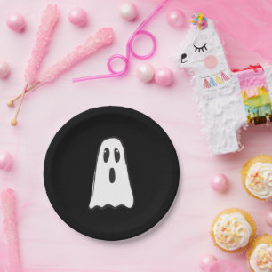 Plato De Papel ¡BOO! Fantasma Espeluznante Disfraz de Halloween p