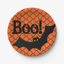 Plato De Papel ¡Boo! Fiesta de Bat Halloween
