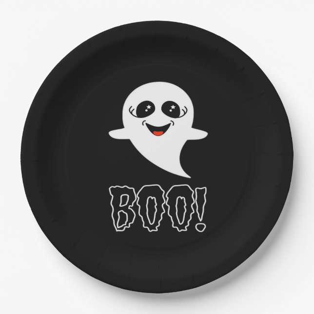Plato De Papel ¡Boo! Pequeña Halloween De Lucas (Anverso)
