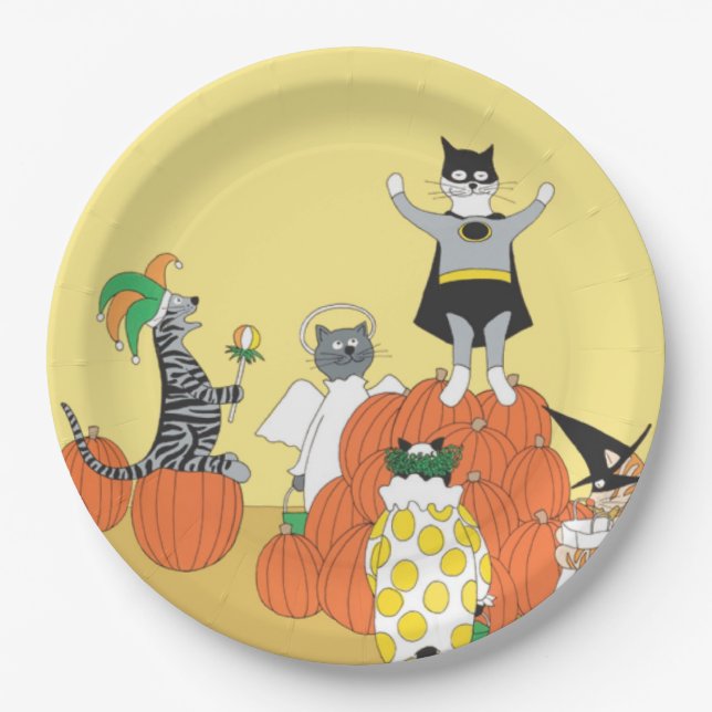 Plato De Papel ¡BOO! Placas de fiesta de Halloween (Anverso)