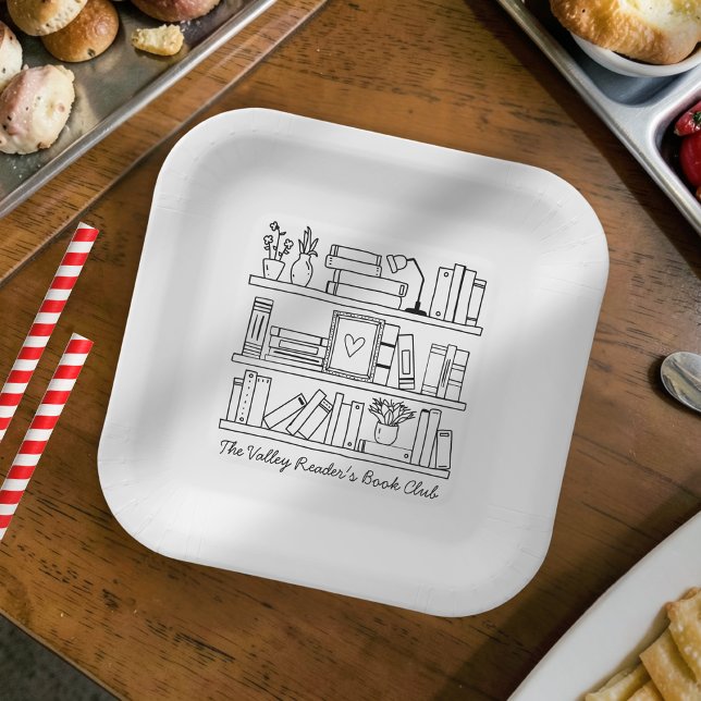 Plato De Papel Book Club Event Personalized  (Subido por el creador)