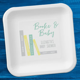 Plato De Papel Books Baby Shower